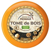 Сыр "Том де Буа с грецким орехом" 41% голова половина вакуум 2,25кг, упак. 1шт