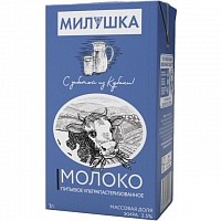 Молоко у/п Милушка м.д.ж. 2,5% ГОСТ 1л т/п 1*12